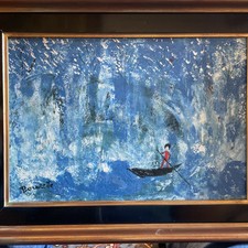 POUCETTE Petite Fille Huile Sur Panneau Encadrée C 1960 Bel État Rarissime !