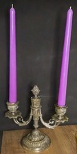 2 Chandelles Violettes cire