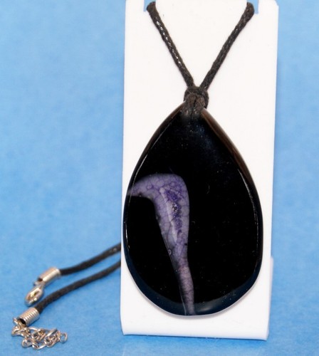 Pendentif agate forme ovale - pendentif,