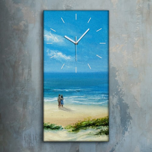 Horloge murale sur toile 30x60