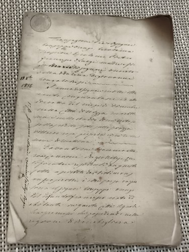 Ancien document manuscrit 19e