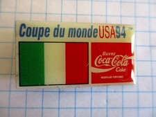 FLAG ITALY PIN BADGE DRAPEAU ITALIE FOOTBALL CUP 94 COCA COLA VINTAGE PINS us4/3