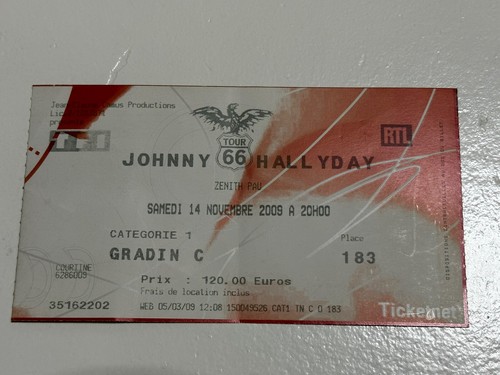 Johnny hallyday billet - johnny, de