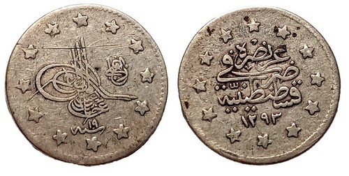 Kuruş 1293 hegire 1876 - kuruş,