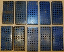 10 PLAQUES A REBORDS BLEU OR