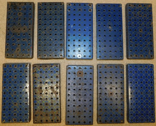 Plaques rebords bleu - 10,
