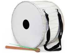 Davul Dhol Drum De 51 Cm 100% Fait Main Blanc B-WARE