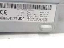 A203820168607 autoradio MERCEDES CLASE C W203 BERLINA 220 CDI 203.006 823084