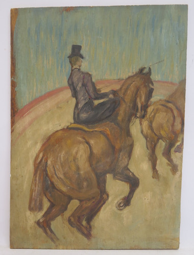 Dipinto huile cavalier - l’huile,