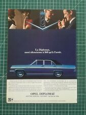 858 belle PUBLICITE ANCIENNE circa 1970 Opel Diplomat