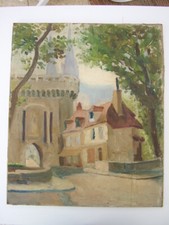 *Tableau Ancien Huile Paysage