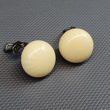 BIJOU - paire de boucle d'oreille imitation ivoire  #27