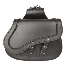 Sac Droit Sacoche Latérale Noire Moto Cuir Rigide Personnalisé HARLEY