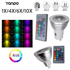 LED Spot Avec Télécommande Spot Fixations Lumières GU5.3 GU10 110V Maïs