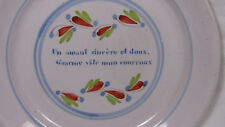 ASSIETTE ANCIENNE FAIENCE DE