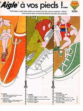 PUBLICITE  1968   AIGLE baskets chaussures détente