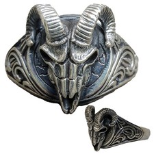 Bague chevalière viking tête - viking,