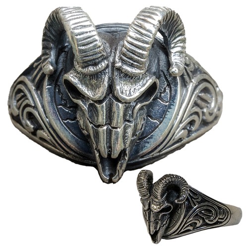 Bague chevalière viking - bague, tête