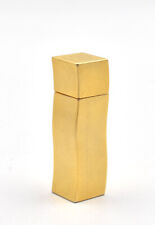 Hermès étui rouge à lèvres métal doré brossé permabrass french luxury lipstick