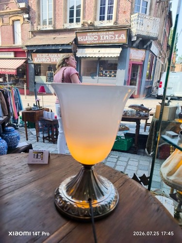 Lampe table art deco vasque - lampe,