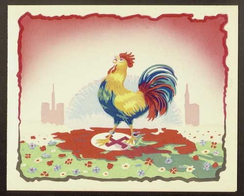 Pochoir coq gaulois vers - pochoir., gaulois.