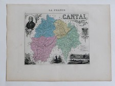 CANTAL Carte géographique