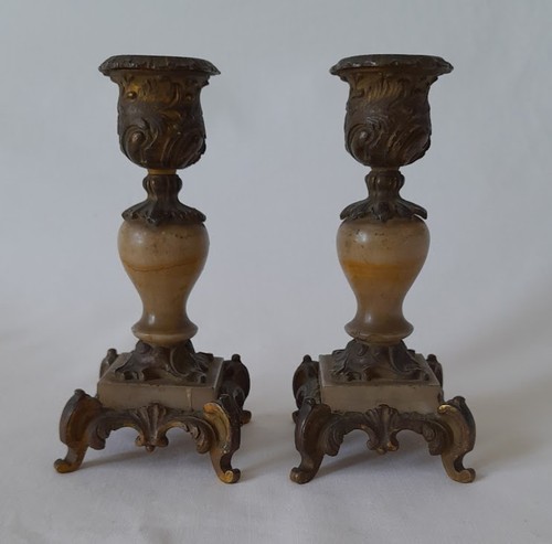 Paire petits bougeoirs - paire,