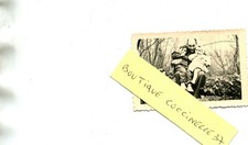 PHoto papa et ses 2 enfants en Forêt à VILLEVAUDE Montjoy la Tour en 1961 1962