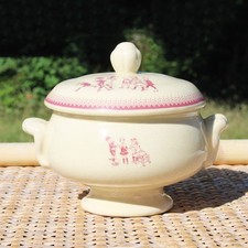 Petite soupière de dînette de poupée en faïence / Moulin Roty