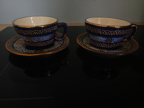 Paire tasses ancienne quimper - paire,