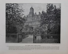 1896 LONDRES IMPRESSION + TEXTE LES BUREAUX DU LONDON SCHOOL BOARD