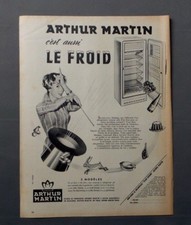 PUB PUBLICITE ANCIENNE ADVERT CLIPPING 240917/ REFRIGERATEUR ARTHUR MARTIN LE FR
