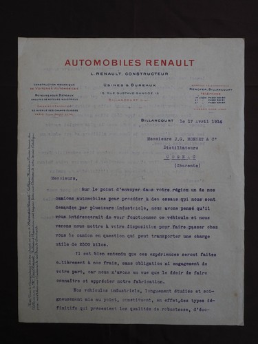 Lettre dactylographiée - lettre,