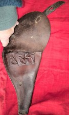 etui révolver 1892 simplifié cuir fauve souple , fixation arrière laiton ww1
