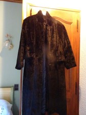 NOIR MANTEAU FOURRURE VINTAGE