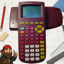 Texas Instruments Calculatrice Scientifique TI-82 stats.fr Rouge + Pile Neuve