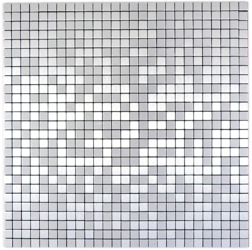 Mosaïque alu brossé argent - mosaïque,