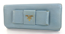 Auth PRADA Blue Ribbon Long