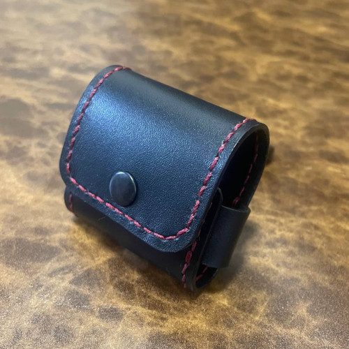 étui cuir noir fait main - noir,