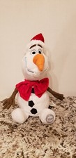 Disney Store Frozen Olaf Santa Hat Christmas Plush Stuffed Animal 11".