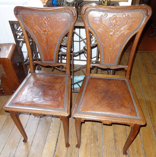 Paire chaises jugendstil - de,
