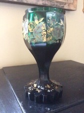 Verre Ancien Peint Main - Antique Cristal Glass XIXth