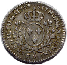 Louis XV 1/10 d’écu au bandeau 1769 AA Metz
