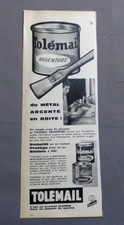 PUB PUBLICITE ANCIENNE ADVERT CLIPPING 011117 / VERNIS BRILLANT ARGENT TOLEMAIL 