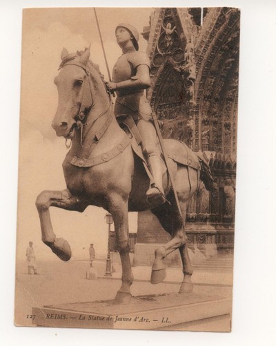 Carte postale reims - reims, statue