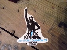 Ancien autocollant surf Mike Fanning world champion lightning strikes