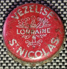 Ancienne Capsule Bière ST NICOLAS Brasserie de VEZELISE verso Liège Kronkorken