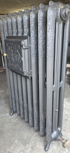 Radiateur fonte fleuri chauffe - fonte,