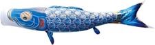 Tokunaga Koinobori, Shin, Taiyo, Blue Koi Fish, 1,5 M, Single,