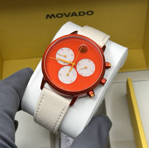New swiss movado - face, red